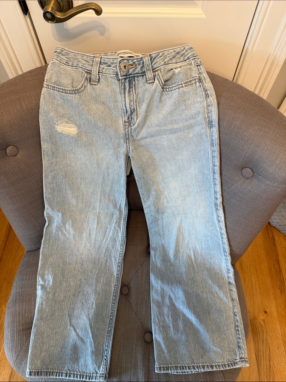 abercrombie kids Light Blue Straight Leg Jeans